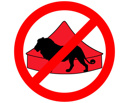 獅子在馬戲團禁止
