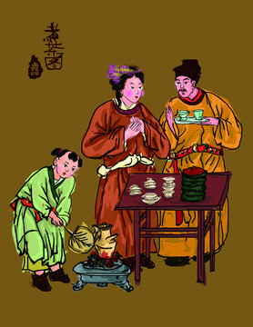 煮茶圖