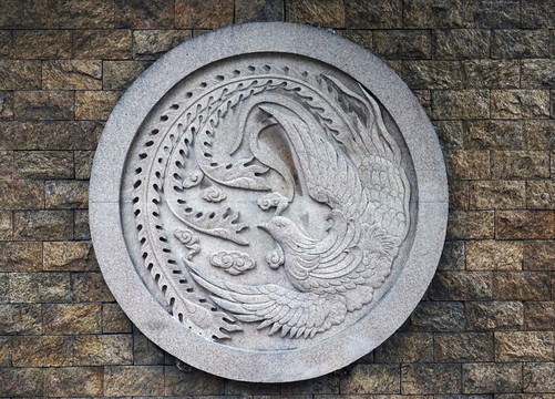 石雕鳳凰 插圖