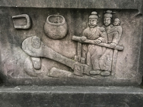 舂米浮雕 勞動生產(chǎn)浮雕