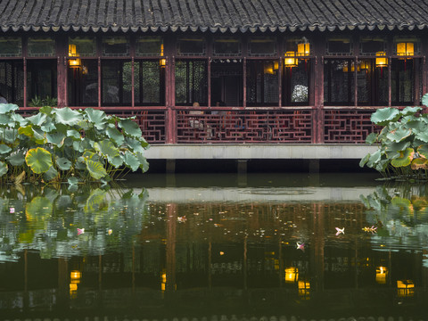 蘇州園林 水面倒影