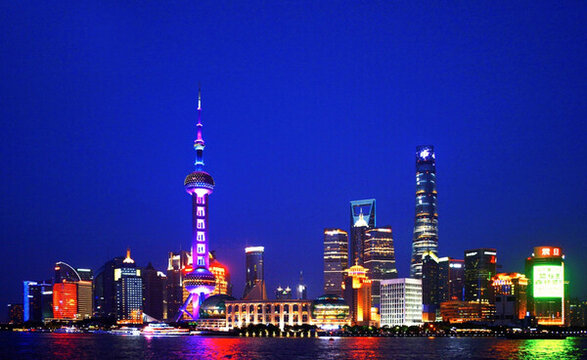 上海外灘陸家嘴夜景