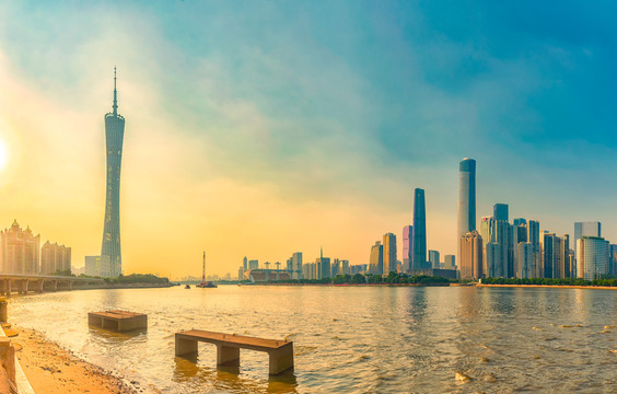 廣州黃昏風(fēng)景 高清全景接片