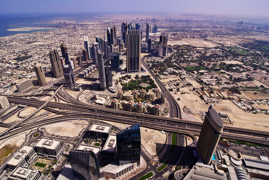 從迪拜的burj khalifa視圖