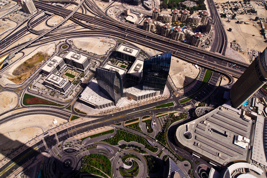 從迪拜的burj khalifa視圖