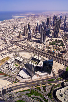 從迪拜的burj khalifa視圖