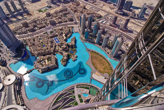 從迪拜的burj khalifa視圖