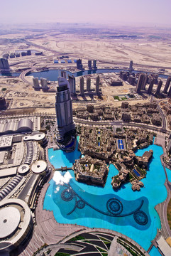 從迪拜的burj khalifa視圖