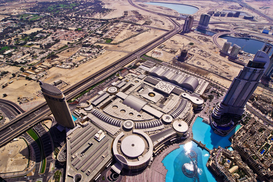 從迪拜的burj khalifa視圖