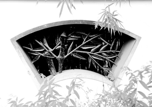 花窗竹影