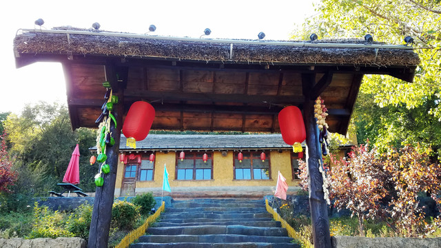 吉林官馬溶洞 仿古建筑