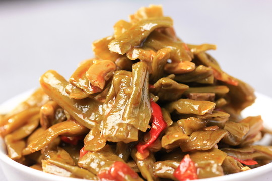 酸豇豆 下飯菜高清微距