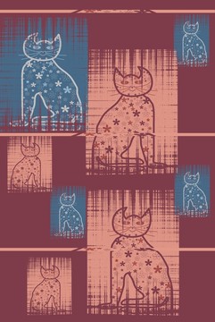 bastet神話貓在柔和的顏色系列