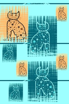 bastet神話貓在柔和的顏色系列