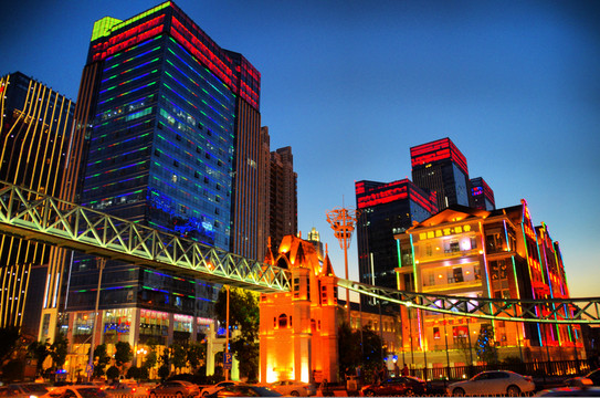 武漢楚河漢街夜景