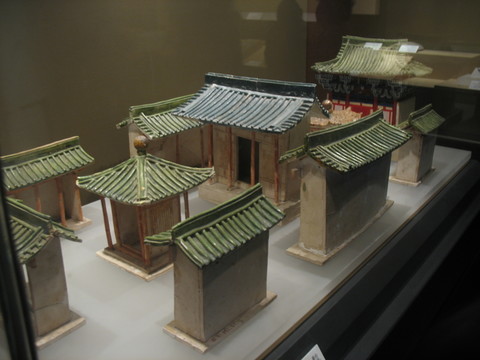 三彩建筑模型