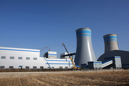 建設(shè)中的沈東熱電廠