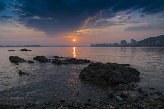 紅星海暮色