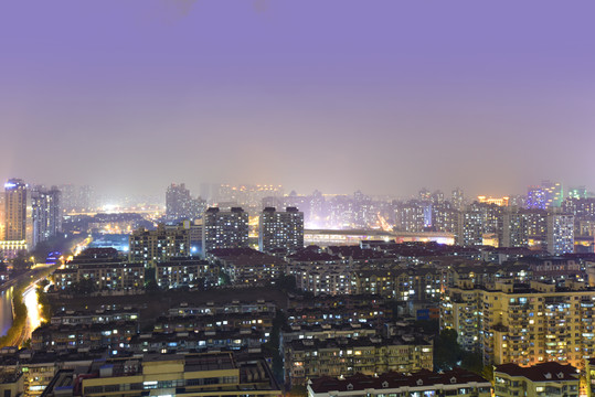 上海普陀區(qū)城市夜景