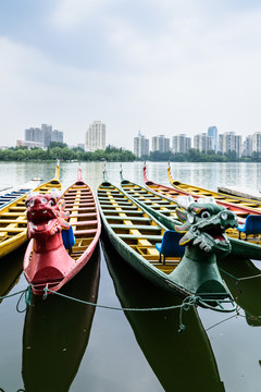 莫愁湖公園龍舟