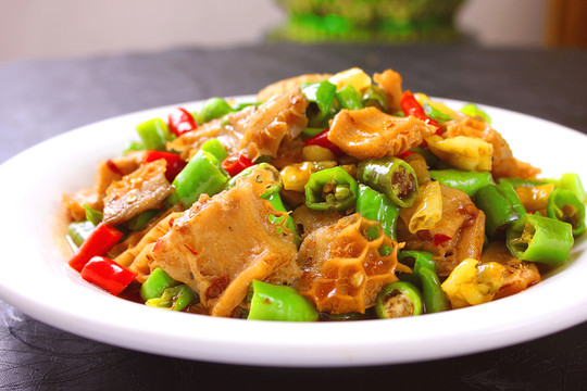 三椒牛肚 青椒牛肚