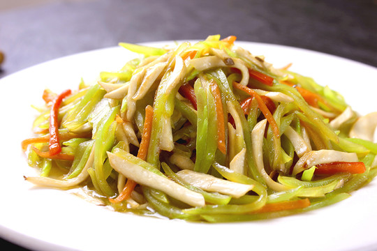 杏鮑菇炒筍絲