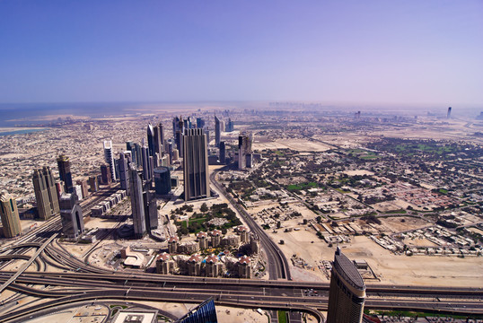 從迪拜的burj khalifa視圖