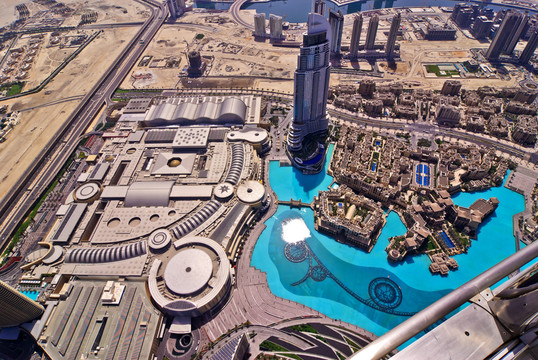 從迪拜的burj khalifa視圖