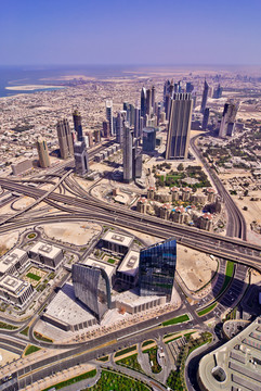 從迪拜的burj khalifa視圖