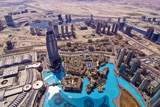 從迪拜的burj khalifa視圖