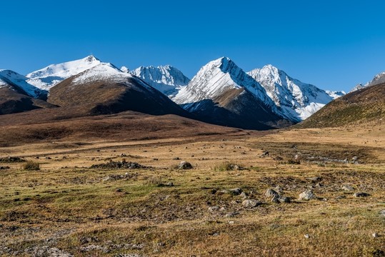 四川德格雀兒山雪山