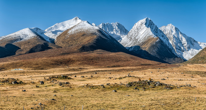 四川德格雀兒山雪山