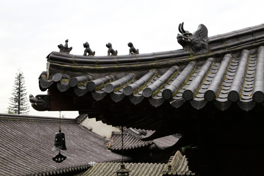 唐觀音禪寺古建脊獸 脊獸 屋脊