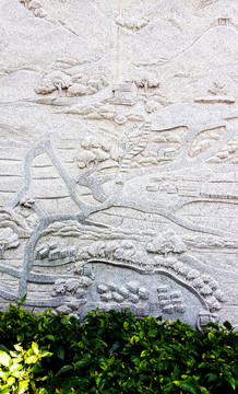 深圳福永鳳凰山全景浮雕