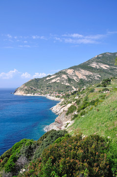 在厄爾巴島的西南海岸