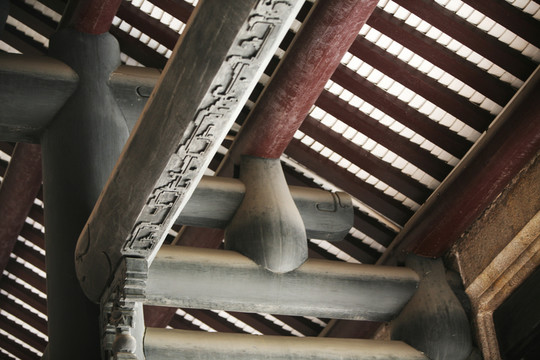 明清建筑物 雕花過(guò)梁