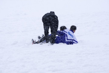 校園下雪