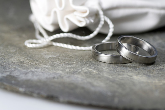 帶皮包的結(jié)婚戒指
