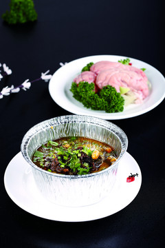 豆豉烤腦花