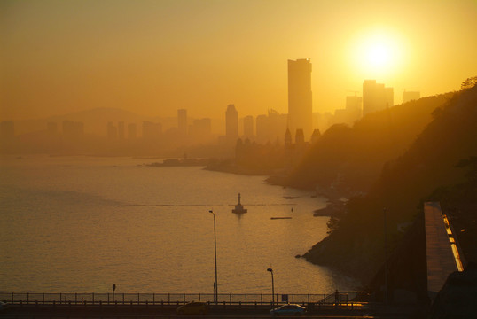 大連星海黃昏大橋