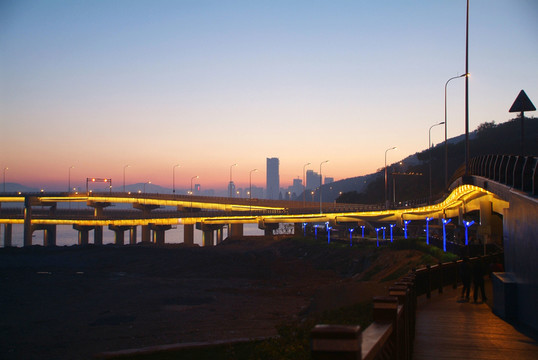 大連星海黃昏大橋2
