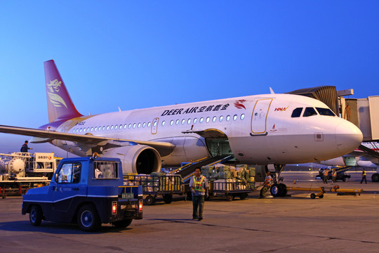 金鹿航空 飛機(jī) 夜景