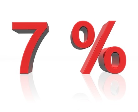 7％
