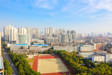 南昌風(fēng)光 南昌俯瞰 鐵一中操場(chǎng)