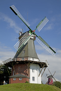 greetsiel，niedersachsen，德國的風(fēng)車