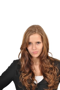 年輕女人很生氣