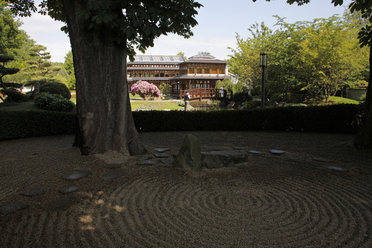 日落花園在壞langensalza