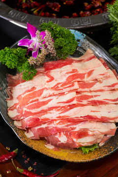 火鍋菜品羊肉肉片