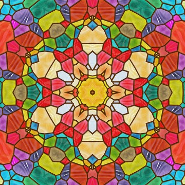 玻璃拼接花紋