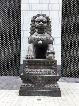 銅獅子雕塑